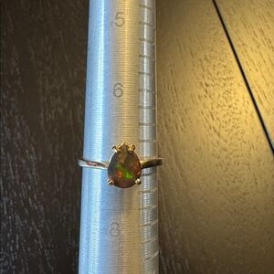 Black Opal and Gold Ring